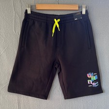 NWT Vans Boys Black Shorts with Neon Accents Size Large 18" Outseam