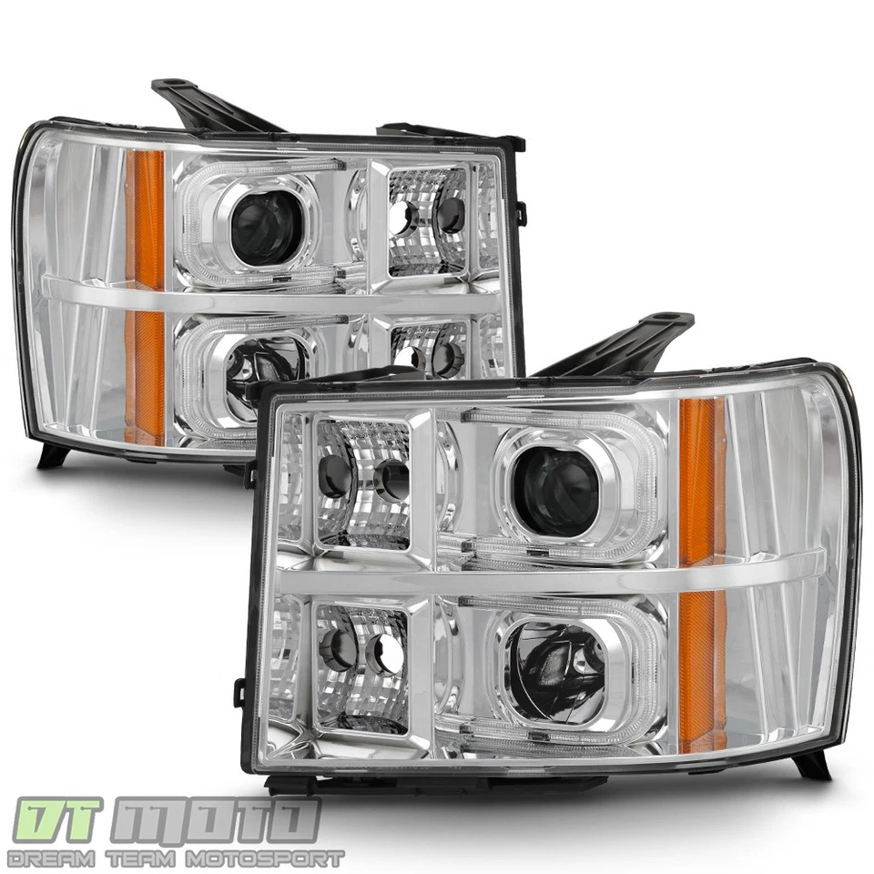 Juego de faros proyectores LED ÓPTICOS 2007-2013 GMC Sierra 1500 2500 3500 Foto 3 de 4