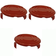 (3) Trimmer Head Spool Cap Fits Black and Decker Trimmer LST1018 NST1018 NST1024