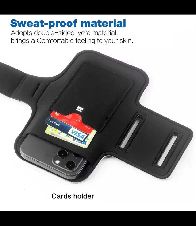 Braçadeira de corrida suporte para celular em várias cores - academia corrida fitness - Imagem 4 de 4