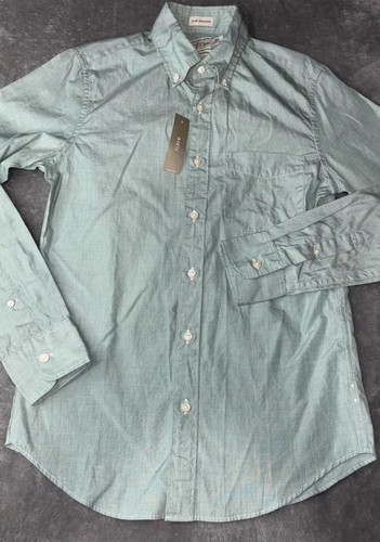 J.Crew Shirt Men's XS Green Cotton Classic Slim Untucked Long Sleeve Button-Down