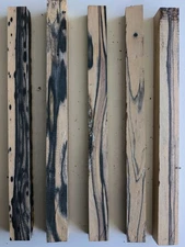 Black and White Ebony Pack of Five 1x1x12 Dry Turning Wood Blanks 1F