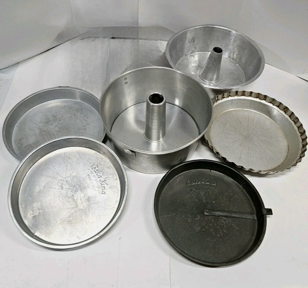 Vintage Bakeware - Lot Of 6 Various: Bake King, Wear Ever, Etc