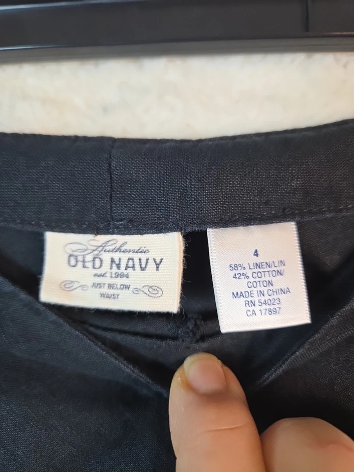 Maxi falda vaquera lavada oscura Old Navy para mujer lino algodón talla 4 Foto 4 de 4