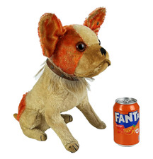 Steiff- Antique 1920s Bully Bulldog- FF Button & 9 to Collar Rare Orange Toy Dog