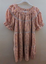 Anne Taylor Loft Floral Shift Dress Size L Petite Country Cottage Core Lace