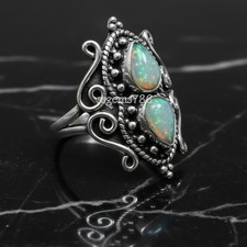 Welo Opal Gemstone 925 Sterling Silver Ring Handmade Jewelry Ring For Gift