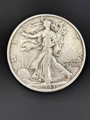 1943 Liberty Walking Half Dollar Silver Business Strike Circulated 50C Coin