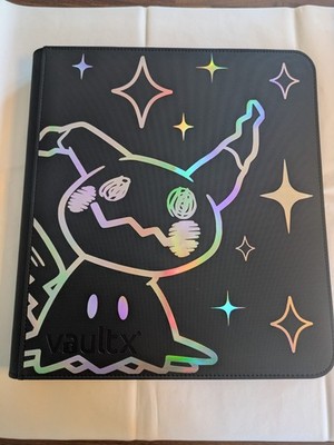 Vault X - 12 Pocket eXo-Tec Zip Binder - Black & Holographic Pokemon Mimikyu