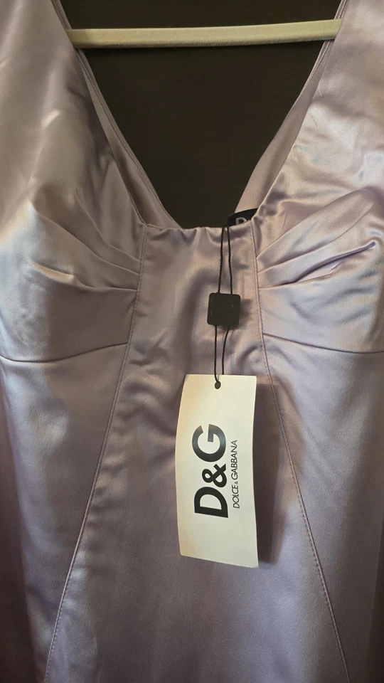 Vestido Dolce & Gabbana Vintage Teal Seda Talla Italia 48 Foto 2 de 4