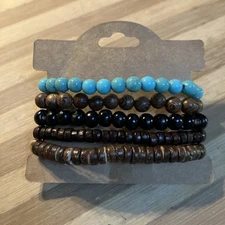 Boho Punk Wrist Bracelet 5PC Men/Women,  Teens