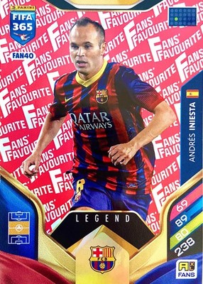 Adrenalyn XL FIFA 365 2026 FANS FAVOURITE FAN40 red ANDRES INIESTA