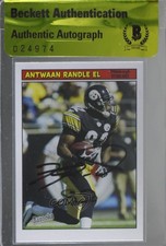 BAS 2005 Topps Bazooka Antwaan Randle El #150 Beckett Auth Sticker Auto