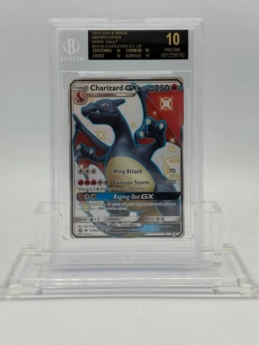 2019 Pokemon Sun & Moon Hidden Fates Charizard BGS 10 BLACK LABEL PRISTINE SV49
