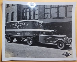 Fruehauf Trailer Custom Diamond T Truck Patrykus Transit Chicago 1930s Photo