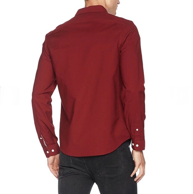 RRP £60 ORIGINAL PENGUIN Small POMEGRANATE OXFORD SLIM FIT SHIRT BNWT free p+p image 3