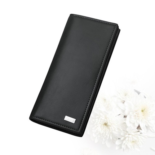 Men's Fashion PU Long Wallet Large Capacity Wallet for Check Credit - Picture 12 of 12