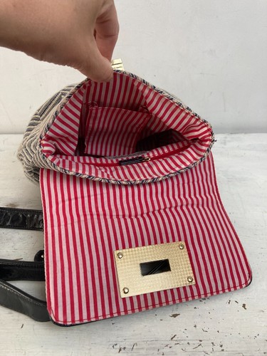 Bolso de Mano Rojo Arenque Marinero Kitsch Rayas Náuticas Asa Superior Correa para el Hombro - Imagen 7 de 7