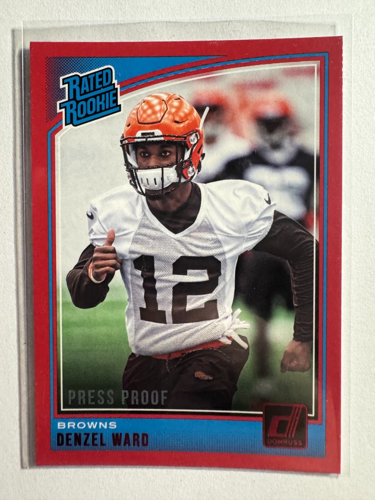 K263,528 - 2018 Donruss Press Proof Red #348 Denzel Ward RR