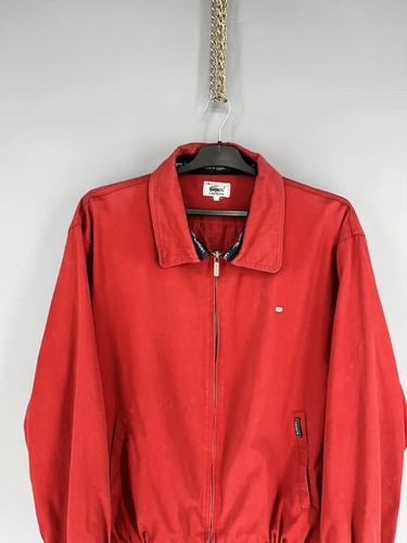 Vintage Lacoste Red Bomber Jacket Men's M Retro Zip-Up - Picture 4 of 11