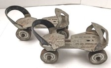 Vintage Metal Adjustable Roller Skates Super Speed Child Size Straps Adjustable