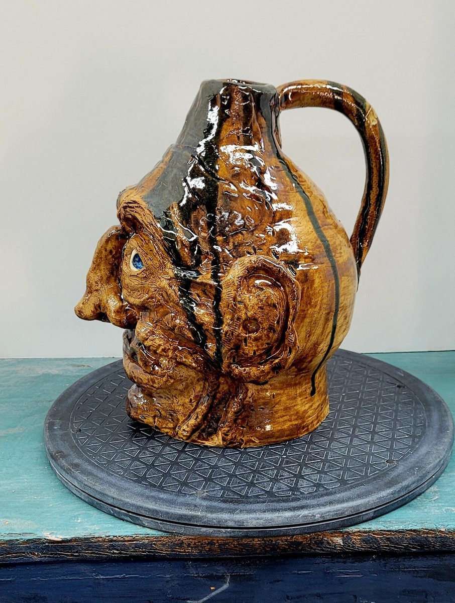 Southern Folk Art Face Jug By Melissa Herman | eBay