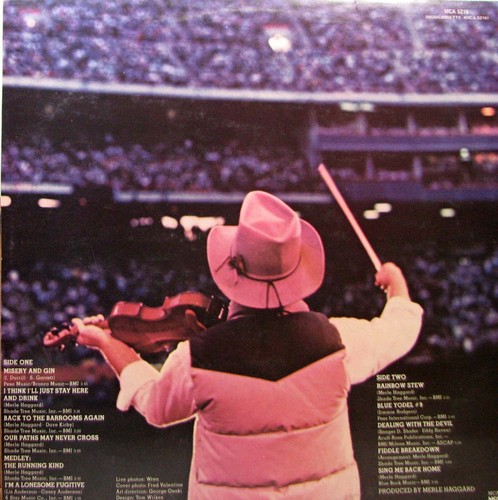 MERLE HAGGARD Rainbow Stew / Live At Anaheim Stadium LP SirH70 - Picture 2 of 3