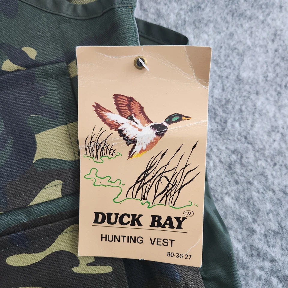 Duck Bay Camo Hunting Vest Men's XL Canvas Shooting Utility Pockets NWT Fishing - Image 4 of 4