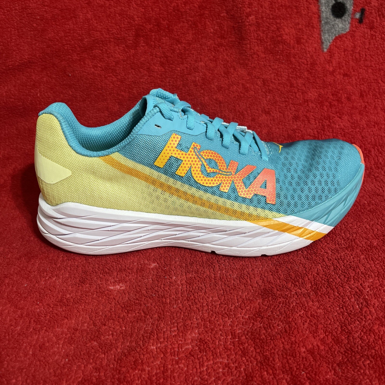 HOKA One One Rocket X Unisex Running ShoesYellow / Blue, Men's 11.5