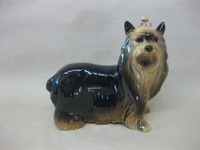 Vintage Coopercraft Yorkshire Terrier Figure Ceramic Yorkie Dog Ornament England