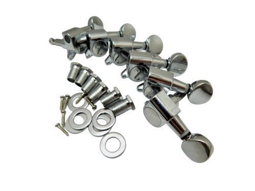 Chrome 6 ILR Modern Style Tuning Pegs with oval Button
