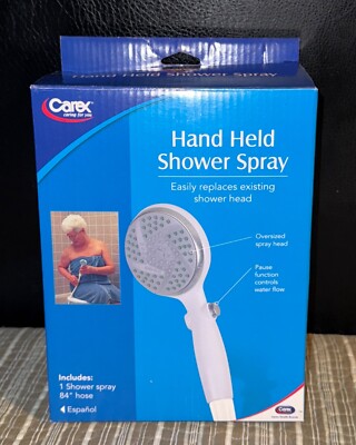 Carex, Handheld, Shower Spray, W/84  Hose, Fits 1/2  Shower Arms, B21500 NIB