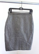 NWT Banana Republic Gunmetal Shine Jacquard Tweed Texture Pencil Skirt Size 4P