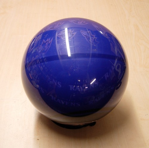 g9 10# NIB Bowling Ball OTB Viz-A-Ball RARE 2010 NFL Baltimore RAVENS - Bild 5 von 7