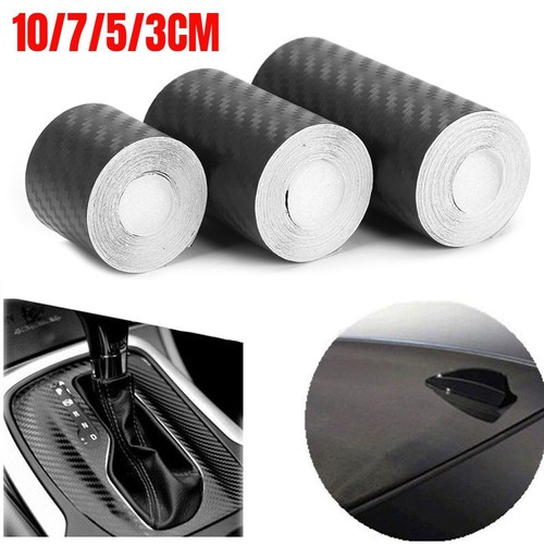 3D Carbon Carbon Fiber Car Sticker DIY Paste Protector Strip Door Sill Mirror US - Picture 2 of 22