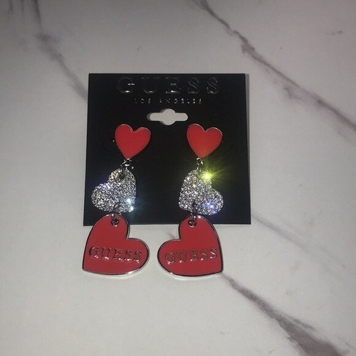 NWT Guess heart dangle earrings - Picture 2 of 3