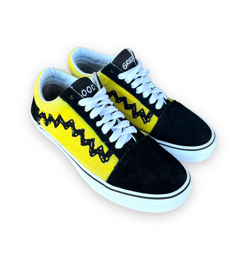 Vans X Peanuts Gang Charlie Brown Grief Old Skool Shoes 6.5 W 8 Skate | eBay