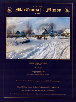 PEDER MORK MONSTED ~ MARK TWAIN Art Gallery Exhibit ~ 2-Sided PRINT AD ~ 1999