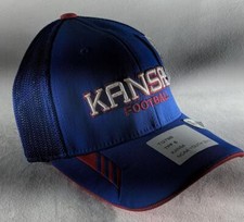 Adidas Youth Fitted One Size Kansas Jayhawks NCAA Baseball Hat Cap NEW