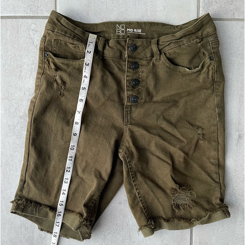 No Boundaries Womens Jean Shorts Brown 