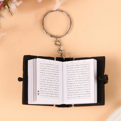 Readable Mini Quran Book Keychain Keying Religion Muslim Vintage Widget PendantK