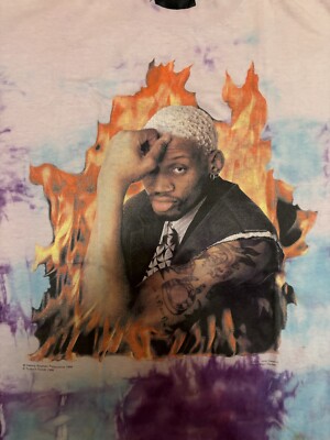 Rare vintage 90s Dennis Rodman tie dye Friends and Family only t