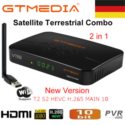 GTMEDIA V7Pro 1080p HD DVB-S2X/S2/T2 Terrestrischer Sat-Kombi-Receiver H.265 PVR