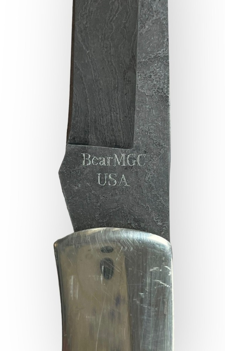 Bear & Son MGC Damascus Stag Folding Pocket-Knife | eBay Bear & Son MGC Damascus Stag Folding Pocket-Knife | eBay