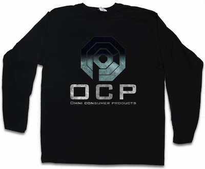 OMNICORP LOGO I LONG SLEEVE T-SHIRT Robo Cop Omni Products Robocop Omnicorp