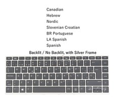 Keyboard For HP ProBook 430 G5 440 G5 445 G5, X360 440 G1, ZHAN 66 Pro G1 Silver