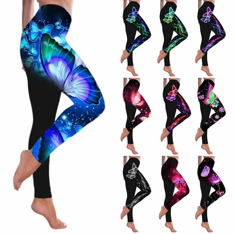 Leggings Fitness Butterfly, Butterfly Leggings Women