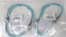 Pack of 2: 2M LC SC Muultimode Duplex Aqua Fiber Cables