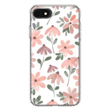 Mundaze Case for Apple iPhone 6/7/8/SE Cover Cute Pink Flowers