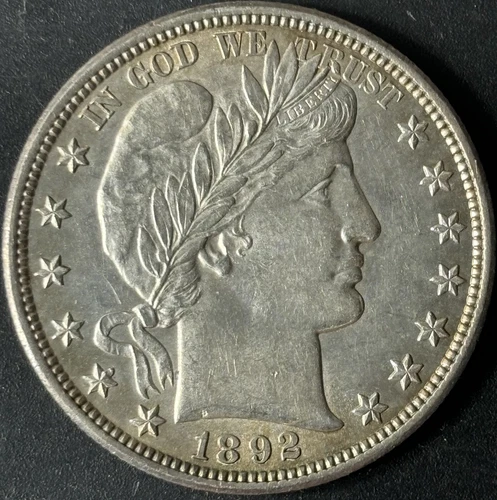 1892 50¢ Barber Half Dollar - Raw UNC - See Pictures